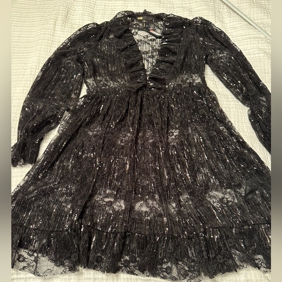 Maje Reville Sequin Lace Mini Dress - NWT - Size 38 (US 6) - Picture 7 of 15